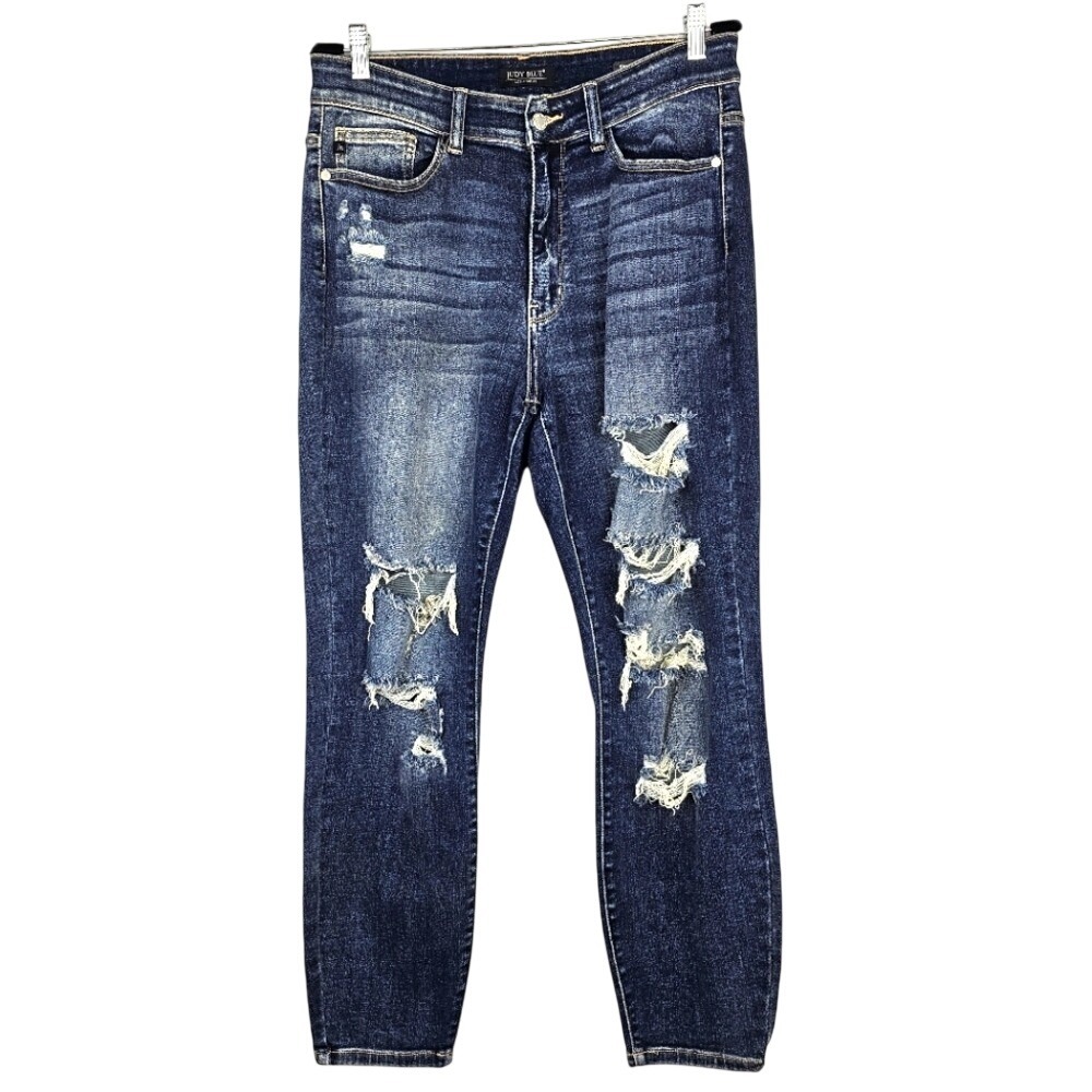 Judy Blue Skinny‎ Fit Women's Jeans Distressed Size 14W